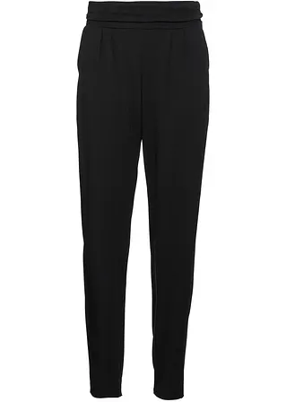 Loungewear Haremshose mit Viskose in schwarz von vorne - bonprix