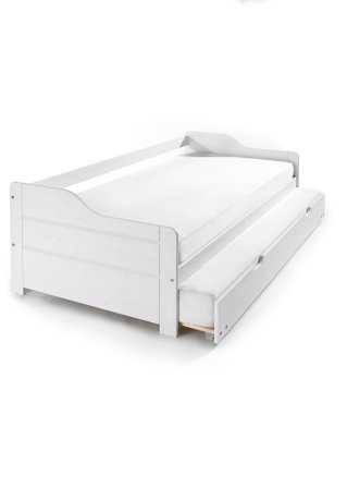 Tagesbett mit Gästebett in weiß von vorne - bpc living bonprix collection