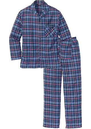 Flanell Pyjama in rot von vorne - bonprix