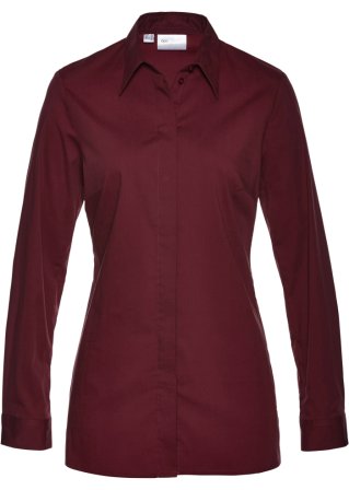 Long-Stretch-Bluse in rot von vorne - bpc selection