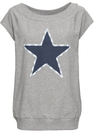 Shirt mit Sternenprint in grau - RAINBOW