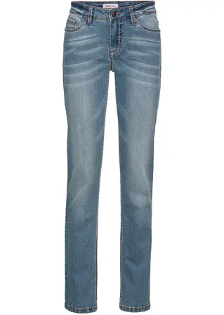 Stretch-Jeans, Straight in blau von vorne - bonprix