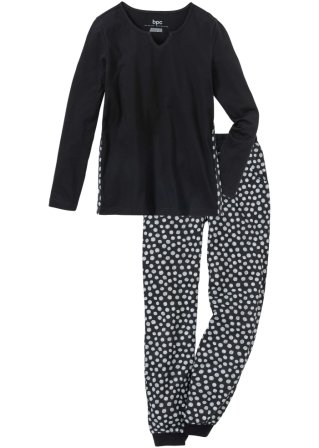 Pyjama in schwarz von vorne - bpc bonprix collection