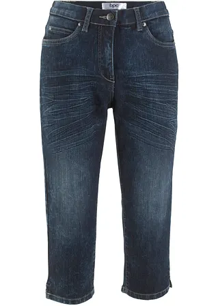 Straight Jeans, Mid Waist, Stretch in blau von vorne - bonprix