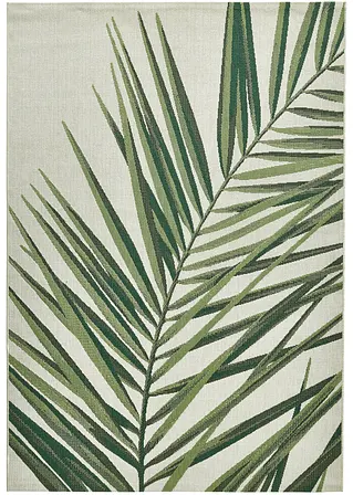In- und Outdoor Teppich mit großem Palmmotiv in grün - bonprix
