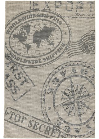 In- und Outdoor Teppich mit Kompass Motiv in beige - bpc living bonprix collection