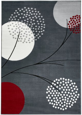 Teppich mit stilisierten Blüten in grau - bpc living bonprix collection