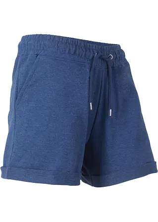 Sweat-Shorts in blau von vorne - bonprix