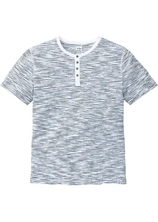 bonprix Henleyshirt, aus reiner Baumwolle, Kurzarm