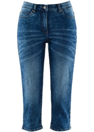 Straight Jeans, Mid Waist, Stretch  in blau von vorne - bpc bonprix collection