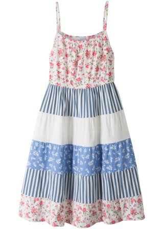 Mädchen Sommer-Jerseykleid aus Bio Baumwolle in weiß von vorne - bpc bonprix collection