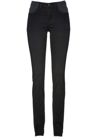 Jeans mit bequemem Bund in schwarz von vorne - bpc selection
