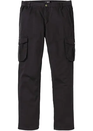 Regular Fit Cargohose m. Komfortschnitt, Straight in schwarz von vorne - bpc bonprix collection