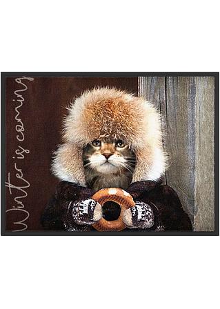 Fußmatte mit niedlicher Katze in braun - bpc living bonprix collection