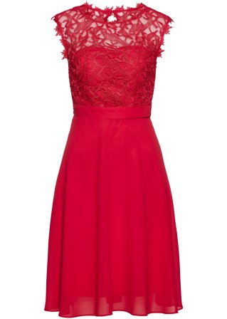 Kleid mit Spitze in rot von vorne - bpc selection
