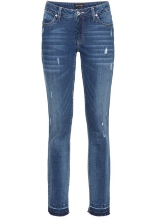 Stretch-Jeans, Petite in blau von vorne - BODYFLIRT