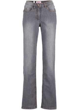 Komfort-Stretch-Jeans, Straight in grau von vorne - John Baner JEANSWEAR