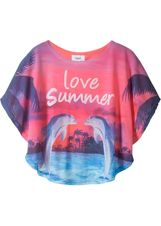Oversize-Shirt in pink von vorne - bonprix