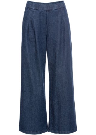 Culotte-Jeans in blau von vorne - RAINBOW