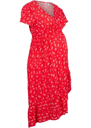 Umstandskleid aus Viskose in rot von der Seite - bpc bonprix collection