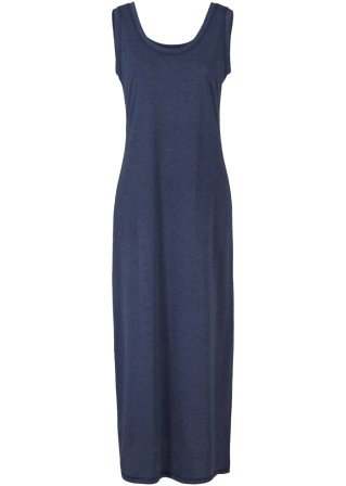 Kleid in melierter Optik in blau von vorne - bpc bonprix collection