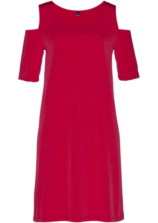Cold-Shoulder-Kleid in rot von vorne - bpc selection