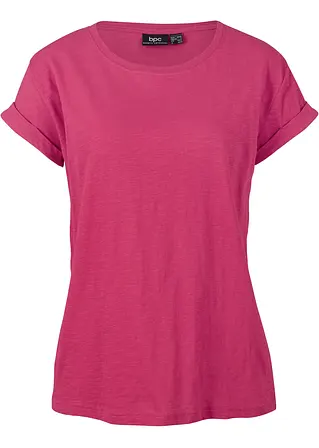 Boxy-Shirt, Kurzarm in pink von vorne - bonprix