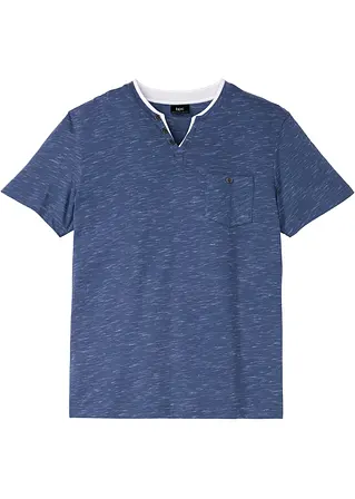 2 in 1 Shirt, Kurzarm in blau von vorne - bonprix