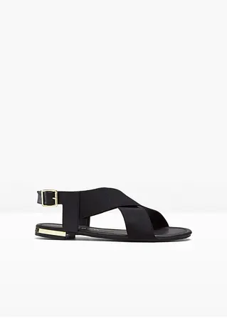 Sandale in schwarz von vorne - bonprix