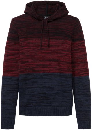 Pullover mit Kapuze in rot von vorne - bpc bonprix collection