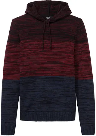 Kapuzenpullover mit Baumwolle in rot von vorne - bonprix