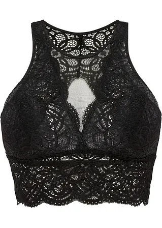 Bustier ohne Bügel in schwarz von vorne - bonprix