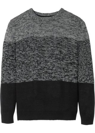 Pullover mit Komfortschnitt in schwarz von vorne - bpc bonprix collection