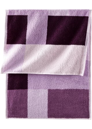 Handtuch mit quadratischem Muster in rosa - bpc living bonprix collection