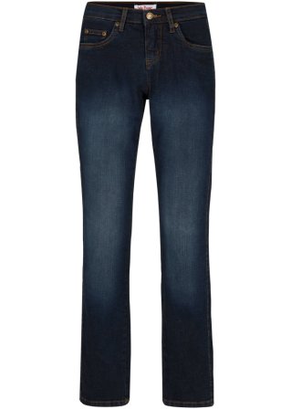 Straight Jeans High Waist, Shaping  in blau von vorne - John Baner JEANSWEAR