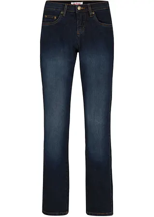 Straight Jeans High Waist, Shaping in blau von vorne - bonprix