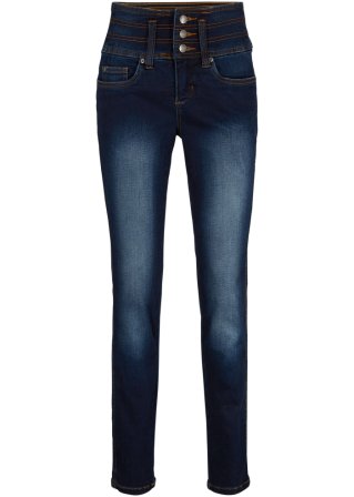 Slim Fit Shaping-Ultra-Soft-Jeans in blau von vorne - John Baner JEANSWEAR