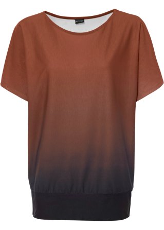 Shirt mit Farbverlauf  in braun von vorne - BODYFLIRT
