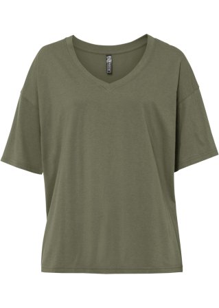 Oversize-Shirt  in grün von vorne - RAINBOW