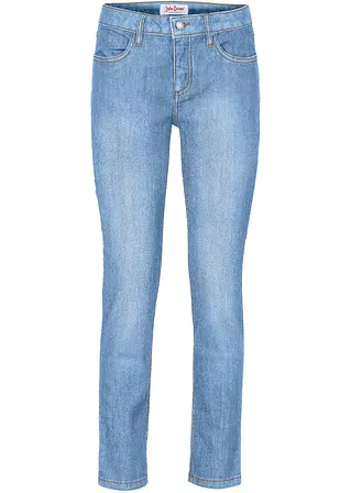 Slim Fit Jeans Mid Waist, cropped in blau - bonprix