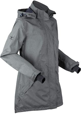 Funktions-Parka, wasserdicht  in grau von der Seite - bpc bonprix collection