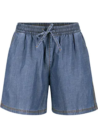 bonprix Leichte Denim Shorts mit Leinen und Bequembund, extra weit