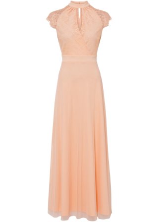 Kleid mit Tüll in rosa von vorne - BODYFLIRT boutique