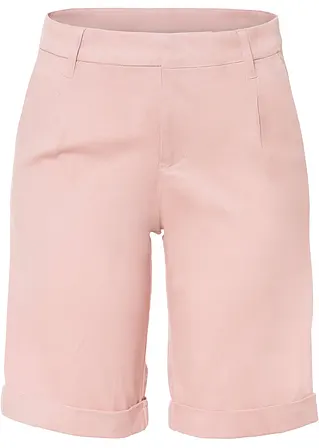 Stretch-Bermuda in rosa von vorne - bonprix