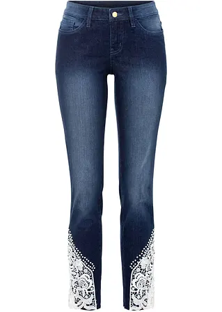 Skinny Jeans Mid Waist in blau von vorne - bonprix