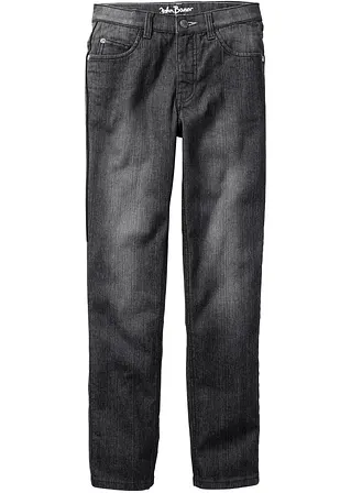 Jungen Jeans, Slim Fit in schwarz von vorne - bonprix