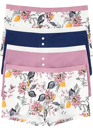 Damen Boxer (4er Pack) in weiß von vorne - bonprix