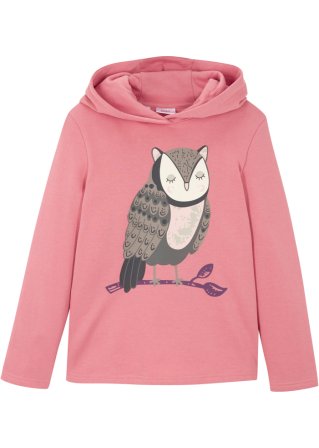 Mädchen Kapuzen-Sweatshirt aus Bio-Baumwolle in rosa von vorne - bpc bonprix collection