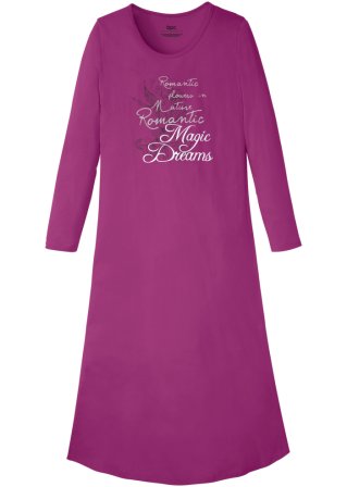 Nachtkleid in lila von vorne - bpc bonprix collection