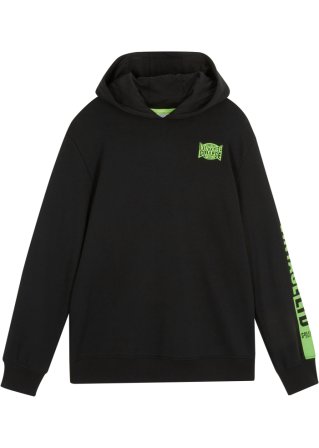 Jungen Kapuzensweatshirt in schwarz von vorne - bpc bonprix collection
